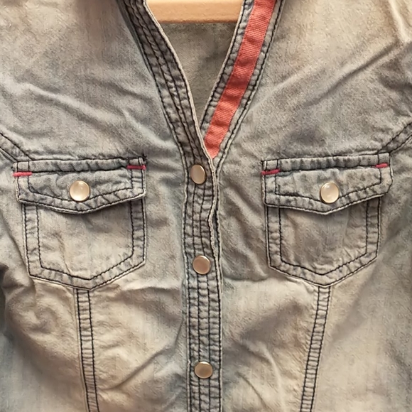 Japan Kids 3/4 Sleeved Button Down - Girls 6X - Picture 2 of 8